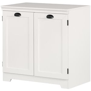 South Shore Harma Engineered Wood 2-Door Storage Cabinet in Pure White