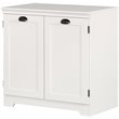 South Shore Harma Engineered Wood 2-Door Storage Cabinet in Pure White