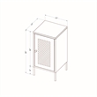 Metal One Door End Table Crea South Shore