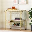 Bar Cart with Wine Bottle Storage and Wine Glass Rack Maliza South Shore
