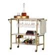 Bar Cart with Wine Bottle Storage and Wine Glass Rack Maliza South Shore