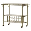 Bar Cart with Wine Bottle Storage and Wine Glass Rack Maliza South Shore