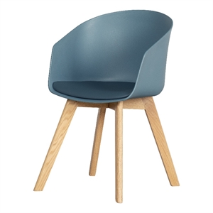 scandinavian chair with wooden legs natural and blue flam south shore