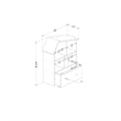 Solid Wood House Shaped Bookcase with Storage Bin Sweedi South Shore