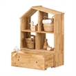 Solid Wood House Shaped Bookcase with Storage Bin Sweedi South Shore