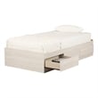 Mates Bed with 3 Drawers White Step One Essential South Shore