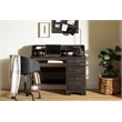 Computer Office Desk with Hutch Black Versa South Shore