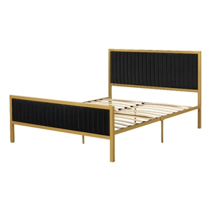 upholstered metal bed black maliza south shore