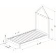 Solid Wood Bed with House Frame Headboard  Sweedi South Shore
