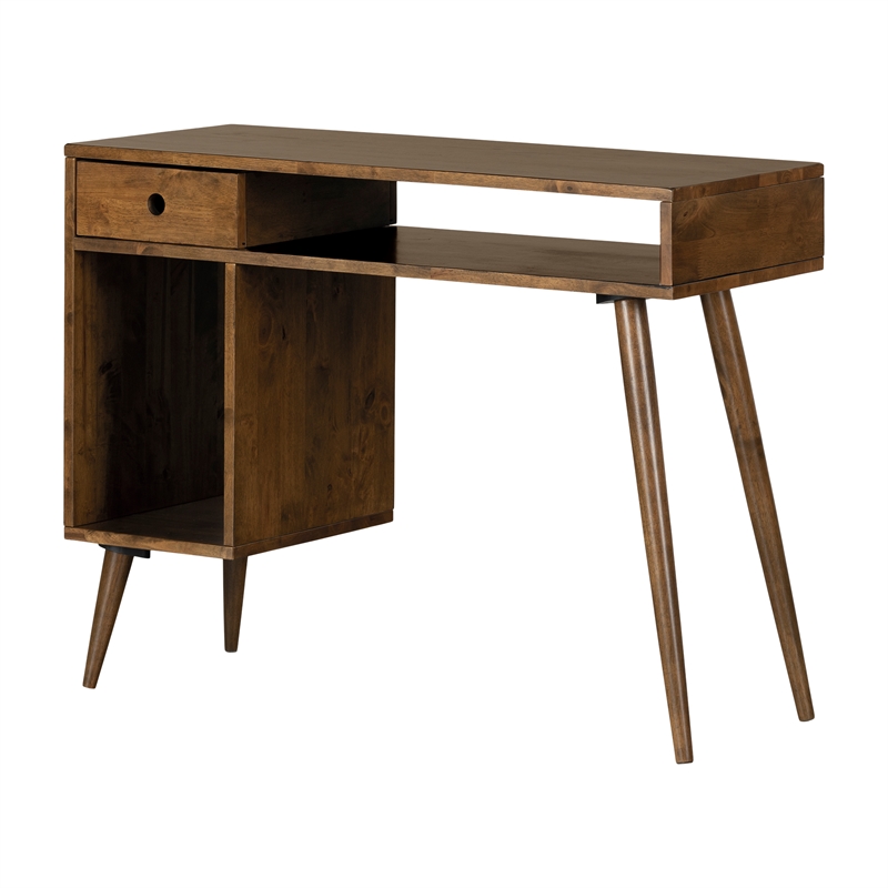 Solid Wood Computer Desk Brown Kodali South Shore