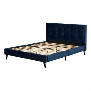 upholstered bed set blue hype south shore