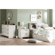 Storage Bed and Bookcase Headboard Set White Fynn South Shore