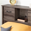 Storage Bed and Bookcase Headboard Set Brown Ulysses South Shore