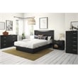 Platform Bed and Headboard Set Black Step One South Shore