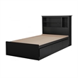 Mates Bed With Bookcase Headboard Set Black Vito South Shore