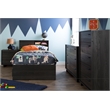 Storage Bed and Bookcase Headboard Set Gray Fynn South Shore