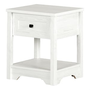 South Shore Farnel 19&quotW Engineered Wood End Table in White Pine