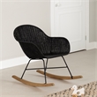 South Shore Balka Rattan Rocking Chair  Black Rattan