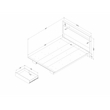 South Shore Holland Platform Bed and Headboard Set Full/Queen Natural Walnut