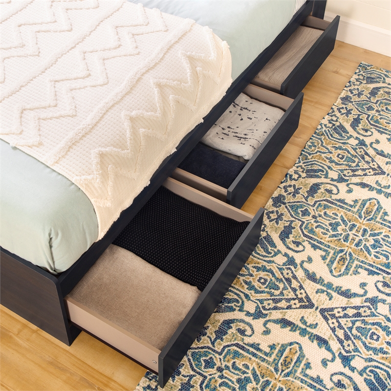 South Shore Aviron Mates Bed and Bookcase Headboard Set Twin Blueberry