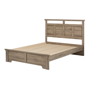 south shore versa platform bed and headboard set queen weathered oak