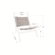 South Shore Agave Rattan and Teak Wood Lounge Chair  Rattan