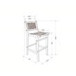 South Shore Agave Rattan and Teak Wood Bar Stool Set
