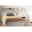 South Shore Gramercy Mates Bed with 3 Drawers Twin Pure White