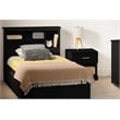 South Shore Gramercy Bookcase Headboard Twin Pure Black
