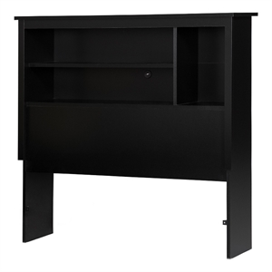 South Shore Gramercy Bookcase Headboard Twin Pure Black