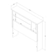 South Shore Gramercy Bookcase Headboard Twin Pure Black