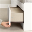 South Shore Gramercy Storage Bed and Bookcase Headboard Set Twin Pure White