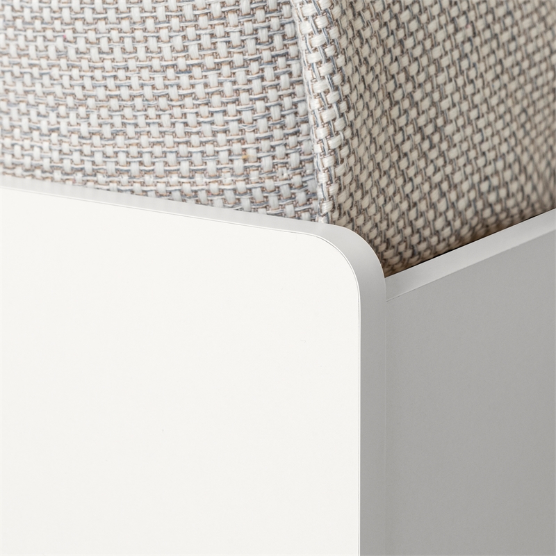 South Shore Gramercy Storage Bed and Bookcase Headboard Set Twin Pure White