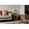 South Shore Slendel 2-Drawer Side Table with Metal Legs  Nordik Oak