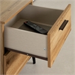 South Shore Slendel 2-Drawer Side Table with Metal Legs  Nordik Oak