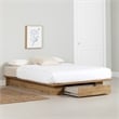 South Shore Cavalleri Platform Bed with Drawer Full/Queen Nordik Oak