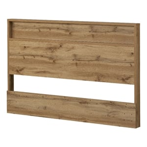 South Shore Cavalleri Headboard with Storage Shelf Full/Queen Nordik Oak