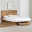 South Shore Cavalleri Platform Bed and Headboard Set Full/Queen Nordik Oak