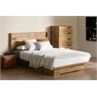 South Shore Cavalleri Platform Bed and Headboard Set Full/Queen Nordik Oak