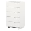 South Shore Cavalleri 5-Drawer Chest Storage Unit  Pure White