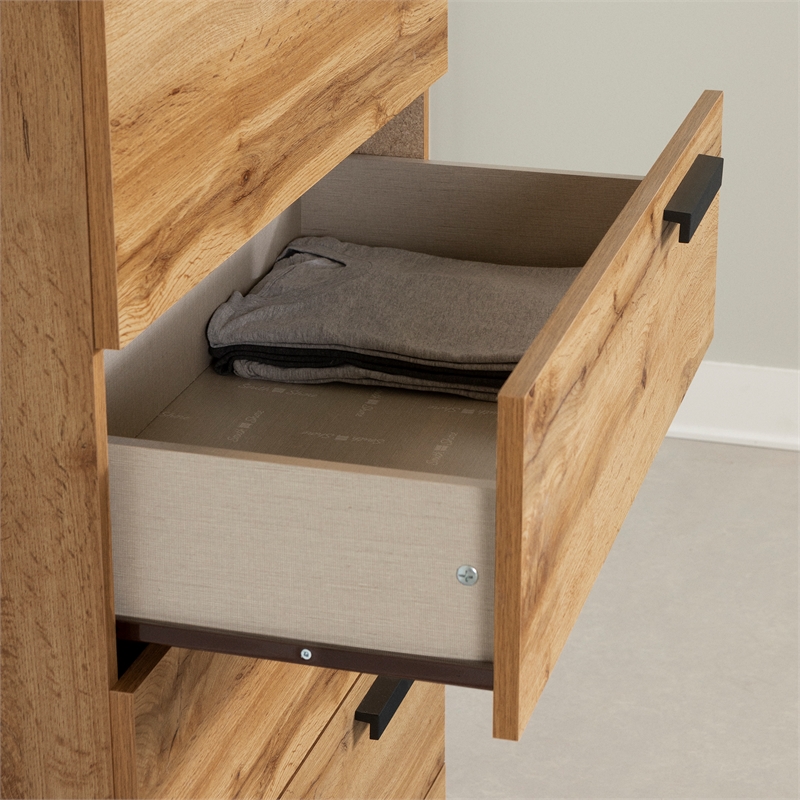 South Shore Cavalleri 5-Drawer Chest Storage Unit  Nordik Oak