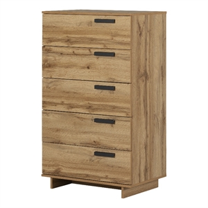 South Shore Cavalleri 5-Drawer Chest Storage Unit  Nordik Oak