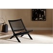 South Shore Balka Wood and Woven Rope Lounge Chair  Black