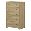 South Shore Vito 5-Drawer Chest Dresser  Natural Ash