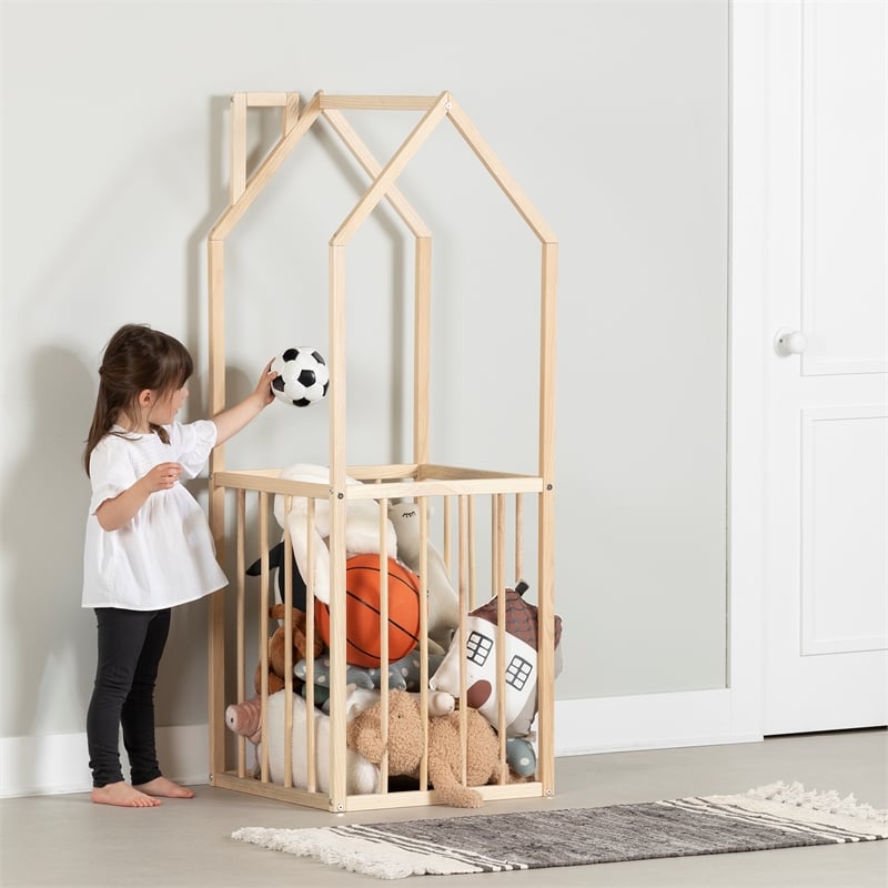 South Shore Ohana House Shaped Toy Storage Unit  Natural