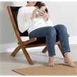 South Shore Balka Wood and Rope Lounge Chair  Black and Natural