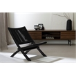 South Shore Balka Wood and Rope Lounge Chair  Black