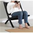 South Shore Balka Wood and Rope Lounge Chair  Black