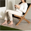 South Shore Agave Wood and Rope Lounge Chair  Black and Natural