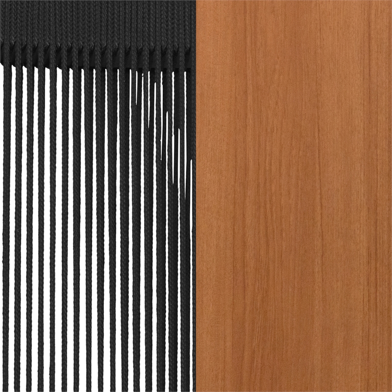 South Shore Agave Wood and Rope Lounge Chair  Black and Natural